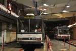 trolejbus 3239 při úpravách na pracovní vůz v dílnách vozovny Komín
