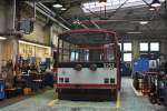 trolejbus 3252 v dílnách těžké údržby vozovny Husovice