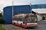 vůz 3285 odstavený v areálu vozovny Komín pro závadu hnací nápravy, trolejbusy 14Tr ve vozovně Komín budou zanedlouho historií
