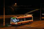 trolejbus 3063 odstavený před zastáckou Podlesí při posilách na ohňostroj IGNIS BRUNENSIS na Brněnské přehradě