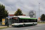 plzeňský parciální trolejbus Škoda 26Tr na výstupní zastávce NC Černice