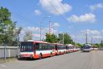 trolejbus 3250 přibližně měsíc před odstavením z provozu ve vozovně Slatina